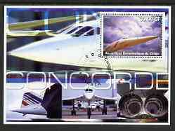 Congo 2002 Concorde perf s/sheet #02 fine cto used, stamps on concorde, stamps on aviation