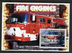 Somalia 2002 Fire Engines #2 perf s/sheet fine cto used, stamps on , stamps on  stamps on fire