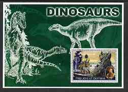 Somalia 2002 Dinosaurs perf s/sheet #1 (also showing Baden Powell and Scout & Guide Logos) fine cto used, stamps on , stamps on  stamps on dinosaurs, stamps on  stamps on scouts, stamps on  stamps on guides