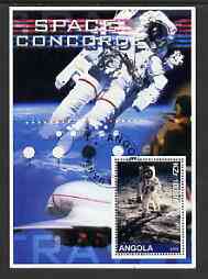 Angola 2002 Concorde & Space perf s/sheet #02 fine cto used, stamps on , stamps on  stamps on space, stamps on  stamps on concorde, stamps on  stamps on aviation