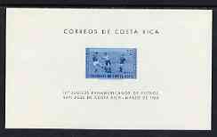 Costa Rica 1960 Third Pan-American Football Games imperf m/sheet unmounted mint, SG MS 585a, stamps on , stamps on  stamps on football, stamps on  stamps on sport