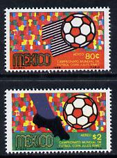 Mexico 1969 World Cup Football set of 2 unmounted mint, SG 1187-8, stamps on , stamps on  stamps on football  sport