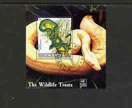 Rwanda 2003 The Wildlife Trusts perf m/sheet (Snakes) fine cto used, stamps on wildlife, stamps on environment, stamps on reptiles, stamps on snakes, stamps on snake, stamps on snakes, stamps on 