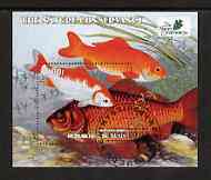 Benin 2003 The Nature Conservancy perf m/sheet (Fish) fine cto used, stamps on , stamps on  stamps on wildlife, stamps on  stamps on environment, stamps on  stamps on fish