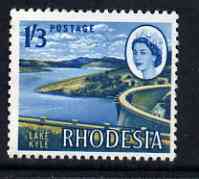 Rhodesia 1966 Dam & Lake Kyle 1s3d (photogravure printing) unmounted mint, SG 381, stamps on , stamps on  stamps on lakes, stamps on  stamps on dams, stamps on  stamps on civil engineering