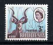 Rhodesia 1966 Kudu 3d (photogravure printing) unmounted mint, SG 376, stamps on animals