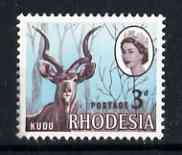 Rhodesia 1966 Kudu 3d (photogravure printing) unmounted mint, SG 376, stamps on , stamps on  stamps on animals