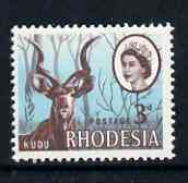 Rhodesia 1966-69 Kudu 3d (litho printing) unmounted mint, SG 399, stamps on , stamps on  stamps on animals