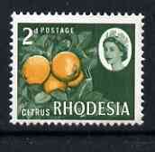 Rhodesia 1966 Oranges 2d (photogravure printing) unmounted mint, SG 375, stamps on fruit, stamps on oranges