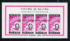 Calf of Man 1966 Churchill opt'd on Europa (single portrait on each stamp) imperf m/sheet unmounted mint (Rosen CA39LS), stamps on , stamps on  stamps on europa, stamps on  stamps on churchill