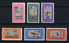 Calf of Man 1966 Europa second issue opt set of 6 on bird defs unmounted mint (Rosen CA65-70), stamps on , stamps on  stamps on europa, stamps on  stamps on birds, stamps on  stamps on puffins, stamps on  stamps on 