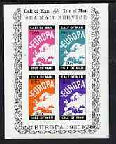 Calf of Man 1965 Europa imperf m/sheet containing 4 values in issued colours (Rosen CA28MS) unmounted mint, stamps on , stamps on  stamps on europa, stamps on  stamps on maps