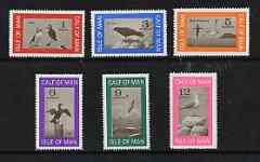 Calf of Man 1966 Birds perf def set of 6 (changed colours) unmounted mint (Rosen CA30-35), stamps on , stamps on  stamps on birds, stamps on  stamps on puffins, stamps on  stamps on shag, stamps on  stamps on gulls