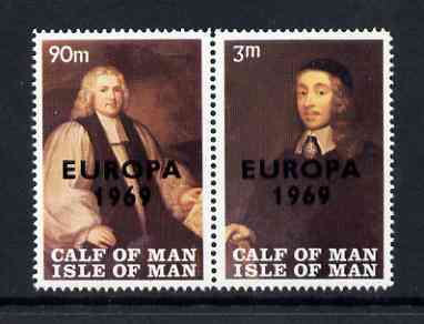 Calf of Man 1969 Europa overprinted on Paintings from Manx Museum #3 perf set of 2 unmounted mint (Rosen CA149-50), stamps on , stamps on  stamps on arts, stamps on  stamps on museums