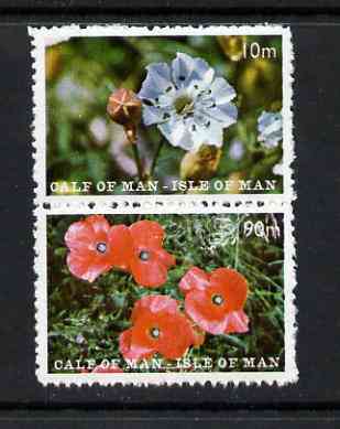 Calf of Man 1969 Flowers of the Isle of Man second issue perf set of 2 unmounted mint (Rosen CA157-58), stamps on , stamps on  stamps on flowers