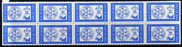 Calf of Man 1972 Definitives (Manx Symbol, Puffin & Scout Logo) rouletted set of 10 unmounted mint (Rosen CA238-47), stamps on birds, stamps on puffins, stamps on scouts