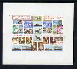 Calf of Man 1973 Last Day of mail Service imperf m/sheet containing set of 4 values unmounted mint (Rosen CA322MSa), stamps on , stamps on  stamps on stamp on stamp, stamps on  stamps on stamponstamp