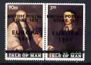 Calf of Man 1971 POSTAL STRIKE overprinted on Europa 1969 opt'd on Paintings from Manx Museum #3 perf set of 2 unmounted mint, stamps on , stamps on  stamps on arts, stamps on  stamps on museums, stamps on  stamps on strike, stamps on  stamps on europa