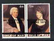 Calf of Man 1971 POSTAL STRIKE overprinted on Paintings from Manx Museum #2 perf set of 2 unmounted mint, stamps on , stamps on  stamps on arts, stamps on  stamps on museums, stamps on  stamps on strike