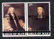 Calf of Man 1971 POSTAL STRIKE overprinted on Paintings from Manx Museum #3 perf set of 2 unmounted mint, stamps on , stamps on  stamps on arts, stamps on  stamps on museums, stamps on  stamps on strike