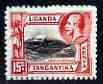 Kenya, Uganda & Tanganyika 1935 Mount Kilimanjaro KG5 perf 15c 'Hialeah' forgery on gummed paper (as SG 113), stamps on , stamps on  stamps on mountains, stamps on  stamps on forgery, stamps on  stamps on forgeries, stamps on  stamps on  kg5 , stamps on  stamps on 