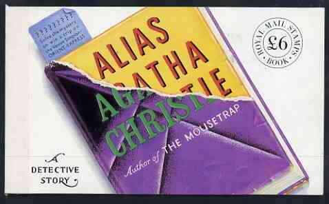 Great Britain 1991 Alias Agatha Christie Â£6 Prestige booklet complete and very fine, SG DX12, stamps on , stamps on  stamps on literature, stamps on  stamps on women, stamps on  stamps on crime