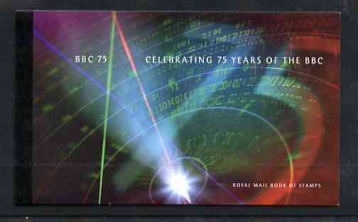 Great Britain 1997 75th Anniversary of the BBC £6.15 Prestige booklet complete and very fine, SG DX19, stamps on radio, stamps on  tv , stamps on communications