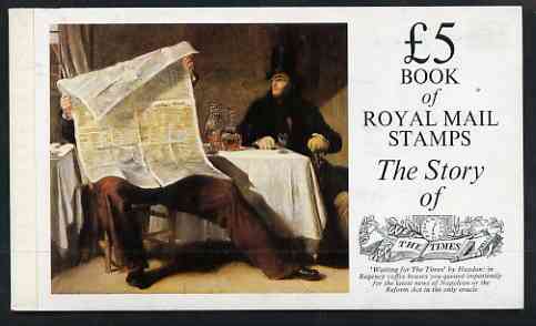 Booklet - Great Britain 1985 The Story of the Times �5 Prestige booklet complete and very fine, SG DX6, stamps on newspapers, stamps on ballo)ns, stamps on postal, stamps on photography