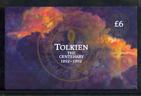 Great Britain 1992 Birth Centenary of Tolkien (author) Â£6 Prestige booklet complete and very fine, SG DX14, stamps on , stamps on  stamps on personalities, stamps on  stamps on literature, stamps on  stamps on 