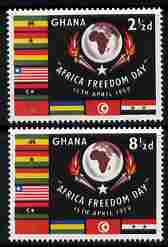 Ghana 1959 Africa Freedom Day perf set of 2 unmounted mint SG 211-2