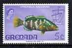 Grenada 1968-71 Rock Hind (Fish) 5c from def set unmounted mint SG 309, stamps on fish