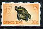 Grenada 1968-71 Marine Toad 10c from def set unmounted mint SG 312, stamps on reptiles, stamps on toads