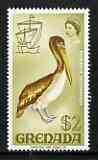 Grenada 1968-71 Brown Pelican $2 from def set unmounted mint SG 319, stamps on birds, stamps on pelicans