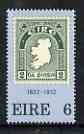 Ireland 1972 50th Anniversary of first Irish stamp unmounted mint, SG 323*, stamps on stamp centenary, stamps on stamp on stamp, stamps on maps, stamps on stamponstamp