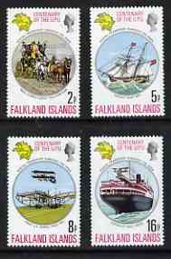 Falkland Islands 1974 Centenary of Universal Postal Union perf set of 4 unmounted mint, SG 300-303, stamps on , stamps on  stamps on postal, stamps on  stamps on upu