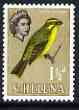 St Helena 1961 Yellow Canary 1.5d from def set (with lace background) unmounted mint, SG 177, stamps on , stamps on  stamps on lace, stamps on  stamps on birds