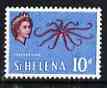 St Helena 1961 Feather Starfish 10d from def set (with lace background) unmounted mint, SG 183, stamps on lace, stamps on marine life