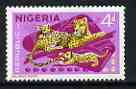 Nigeria 1965-66 Leopards 4d perf 12 x 12.5 from Animal Def set unmounted mint SG 177, stamps on , stamps on  stamps on animals, stamps on  stamps on cats, stamps on  stamps on leopards