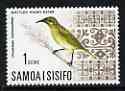 Samoa 1967 Honeyeater 1s from Bird def set unmounted mint, SG 280, stamps on birds, stamps on samoa, stamps on honeyeaters