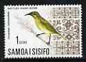 Samoa 1967 Honeyeater 1s from Bird def set unmounted mint, SG 280, stamps on , stamps on  stamps on birds, stamps on  stamps on samoa, stamps on  stamps on honeyeaters