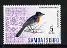 Samoa 1967 Flycatcher 5s from Bird def set unmounted mint, SG 283, stamps on birds, stamps on samoa, stamps on flycatcher