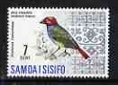 Samoa 1967 Parrot Finch 7s from Bird def set unmounted mint, SG 284, stamps on , stamps on  stamps on birds, stamps on  stamps on samoa, stamps on  stamps on parrots