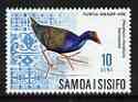 Samoa 1967 Swamphen 10s from Bird def set unmounted mint, SG 285, stamps on birds, stamps on samoa, stamps on hen