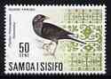 Samoa 1967 Island Thrush 50s from Bird def set unmounted mint, SG 288, stamps on , stamps on  stamps on birds, stamps on  stamps on samoa, stamps on  stamps on thrush