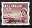 Seychelles 1954-61 Fishing Pirogue 70c (from def set) unmounted mint, SG 183a, stamps on , stamps on  stamps on seychelles, stamps on  stamps on fishing, stamps on  stamps on ships