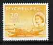Seychelles 1954-61 Fishing Pirogue 20c (from def set) unmounted mint, SG 179, stamps on seychelles, stamps on fishing, stamps on ships