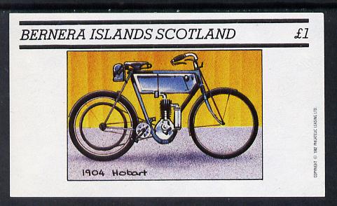 Bernera 1982 Motor Cycles (1904 Hobart) imperf souvenir sheet (£1 value) unmounted mint, stamps on transport   motorbikes