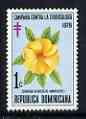 Dominican Republic 1978 Obligatory Tax - Tuberculosis Relief Fund dated '1978' unmounted mint, SG1357, stamps on , stamps on  stamps on flowers, stamps on  stamps on medical
