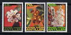 Netherlands Antilles 1981 set of 3 flowers unmounted mint SG 766-68, stamps on , stamps on  stamps on flowers