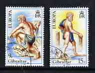 Gibraltar 1981 Europa Folklore (Hercules) set of 2 fine used SG 444-45, stamps on europa, stamps on mythology